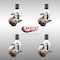 Service Caster 3 Inch 316SS High Temp Glass Filled Nylon 1-1/2 Inch Stem Caster Set Brake SCC SCC-SS316EX20S314-GFNSHT-TLB-112-4 - alternate 5